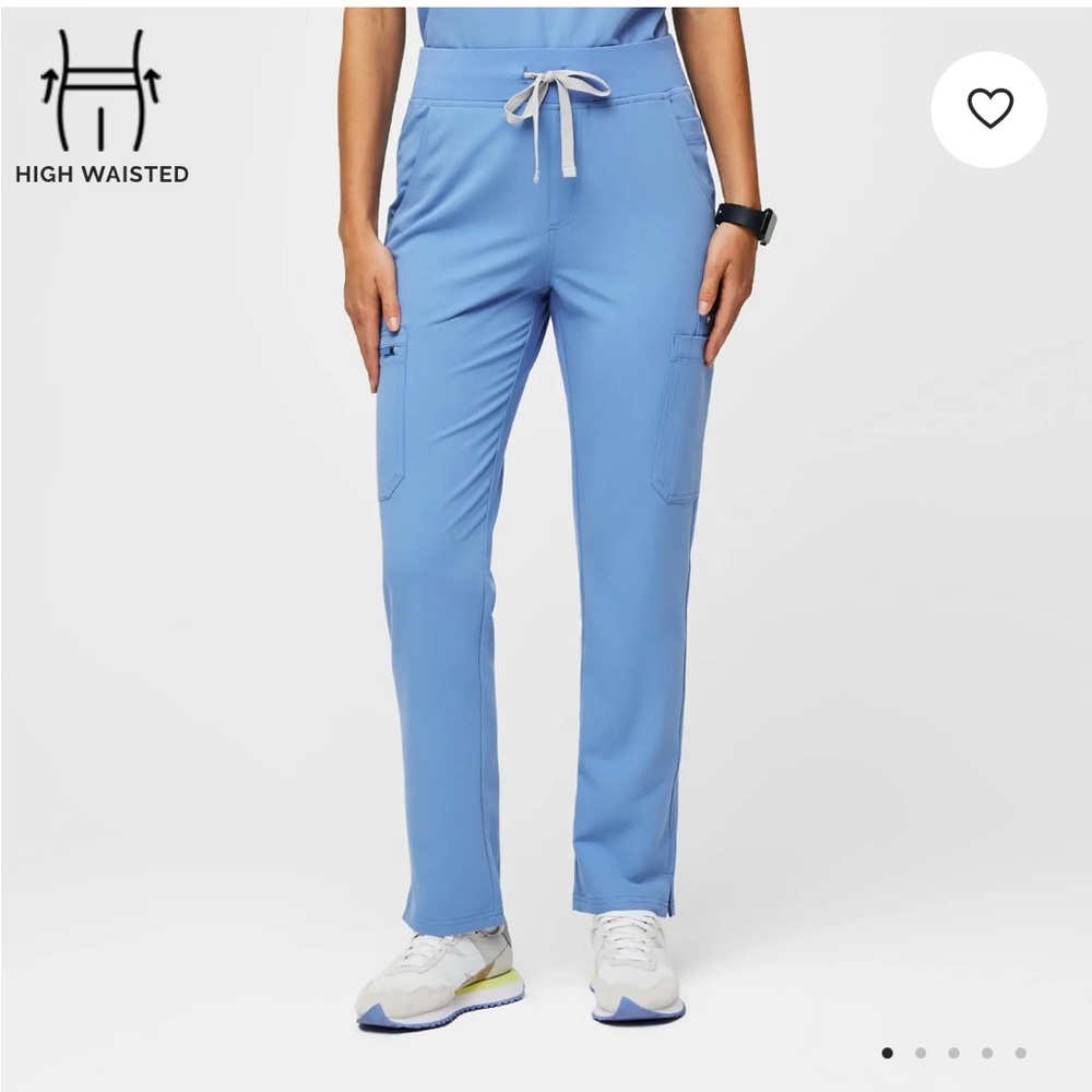 FIGS Yola High Waisted Skinny Scrub Pant Blue